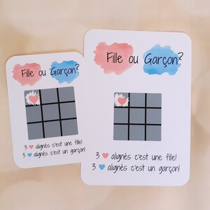Carte à gratter annonce sexe bébé - Annonce jeu grossesse - C'est une fille - C'est un garçon - Arrivée bébé image 2