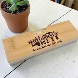 Personalized Engraved Wooden Level with Bottle Opener – Custom Tool - Father’s Day Gift, Husband Gift, Grandpa Gift, Birthday Gift for Men image 10