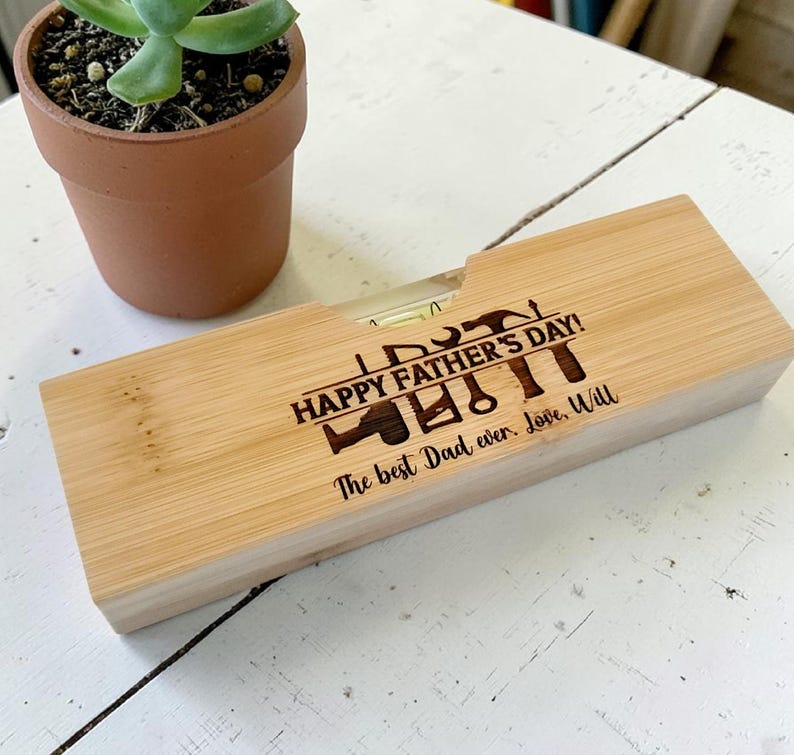 Personalized Engraved Wooden Level with Bottle Opener – Custom Tool - Father’s Day Gift, Husband Gift, Grandpa Gift, Birthday Gift for Men image 10