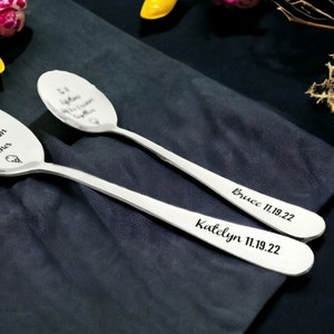 Anniversary Gift - To A Lifetime of Ice Cream Together Spoon Set - Couples Gift - Stamped Spoon - Ice Cream Spoon - Wedding Gift Under 50
