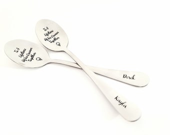 Anniversary Gift - To A Lifetime of Ice Cream Together Spoon Set - Couples Gift | Stamped Spoon - Ice Cream Spoon - Wedding Gift Under 50