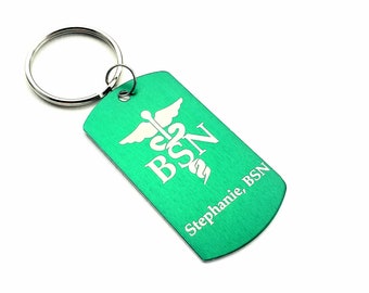 Bachelor of Science in Nursing Keychain - BSN keychain - Keychain for Nurse - BSN gift - Custom bsn Gift - Custom BSN keychain