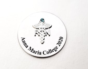 Custom Engraved RN Pin - Registered Nurse Pin - Nurse Pinning Ceremony - Custom RN Pin - rn Nursing Pin - Nurse pin for graduation