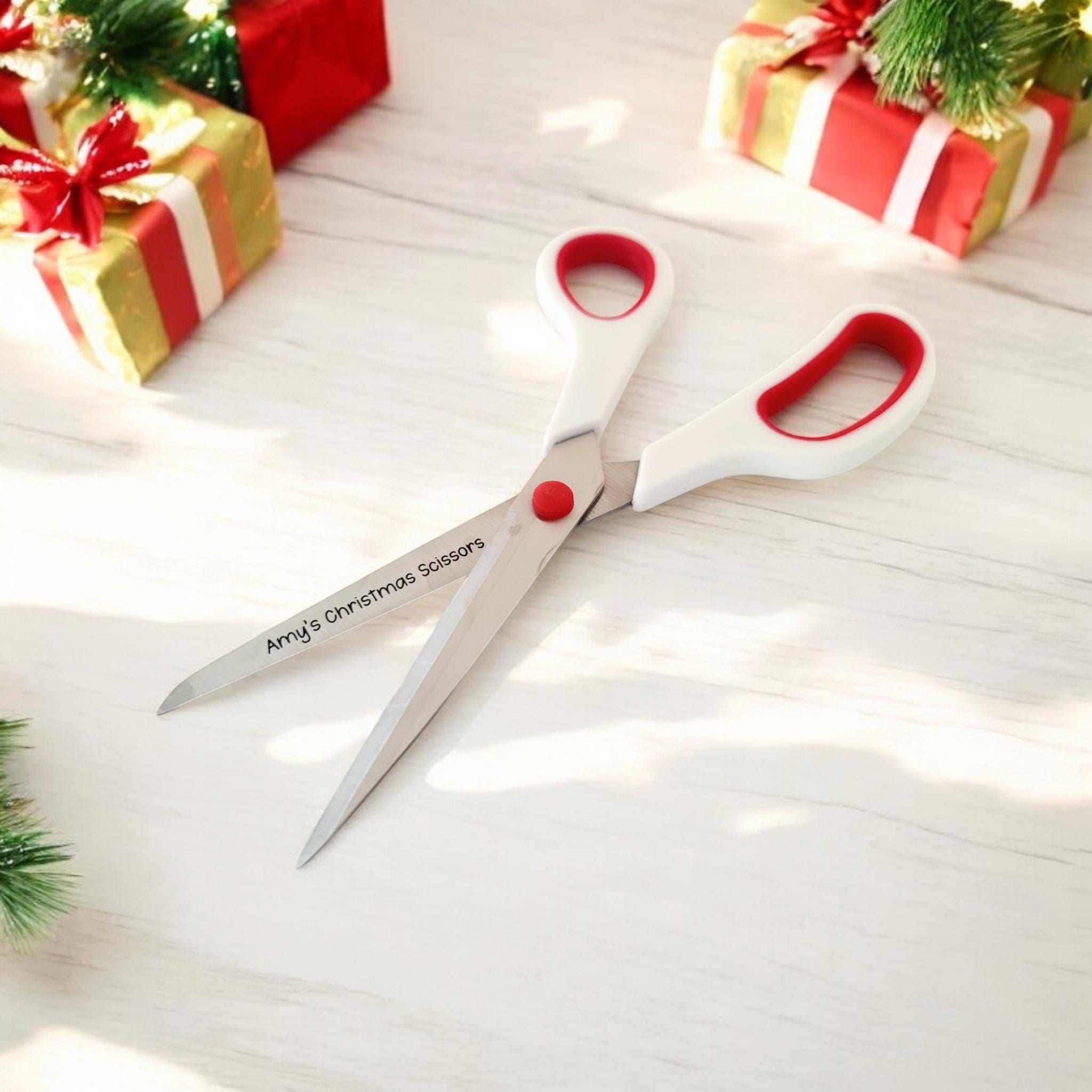 Engraved Holiday Scissors - Personalized Scissors - Christmas Scissors ...