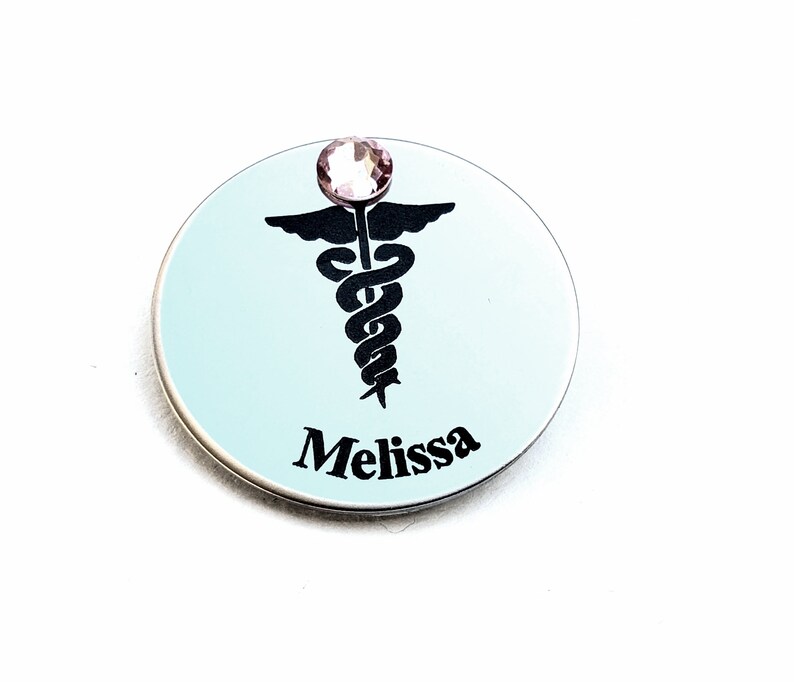 New Registered Nurse RN Round Emblem Pin + RN Caduceus Pin Set 2