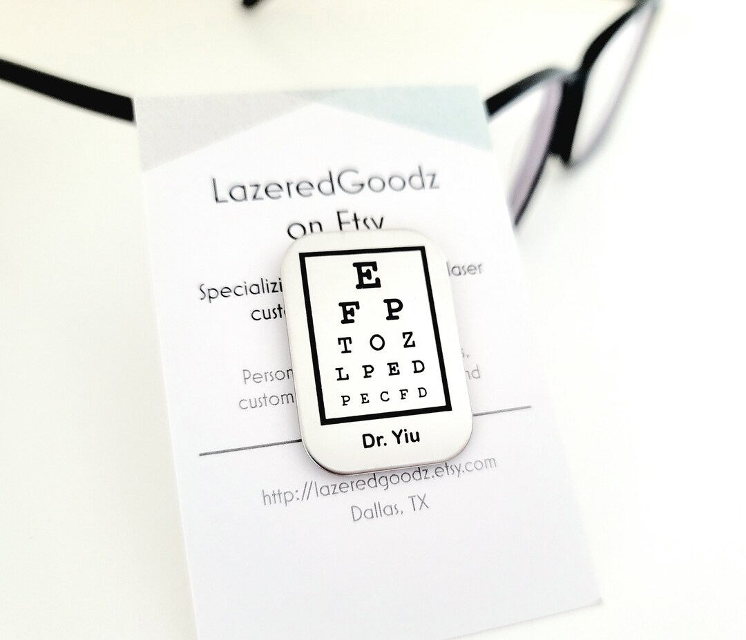 Snellen Chart Pin Eye Chart Pin Eye Doctor Pin Custom Eye Doctor Pin Optometrist Pin