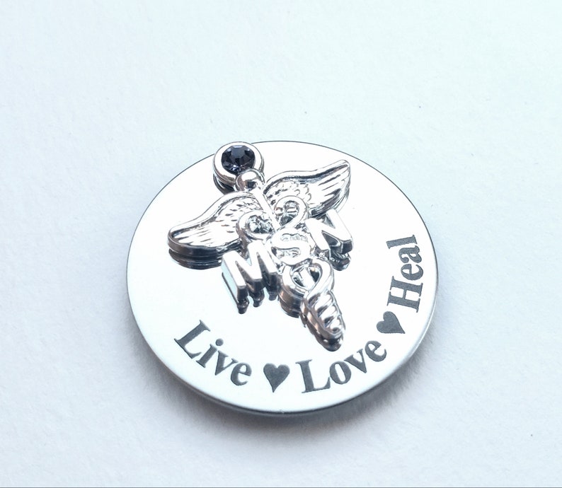 MSN Pin Master of Nursing Pin Engraved MSN Pin Live Love Heal pin- Gift for msn Nurse Pin graduation pin for master in nursing