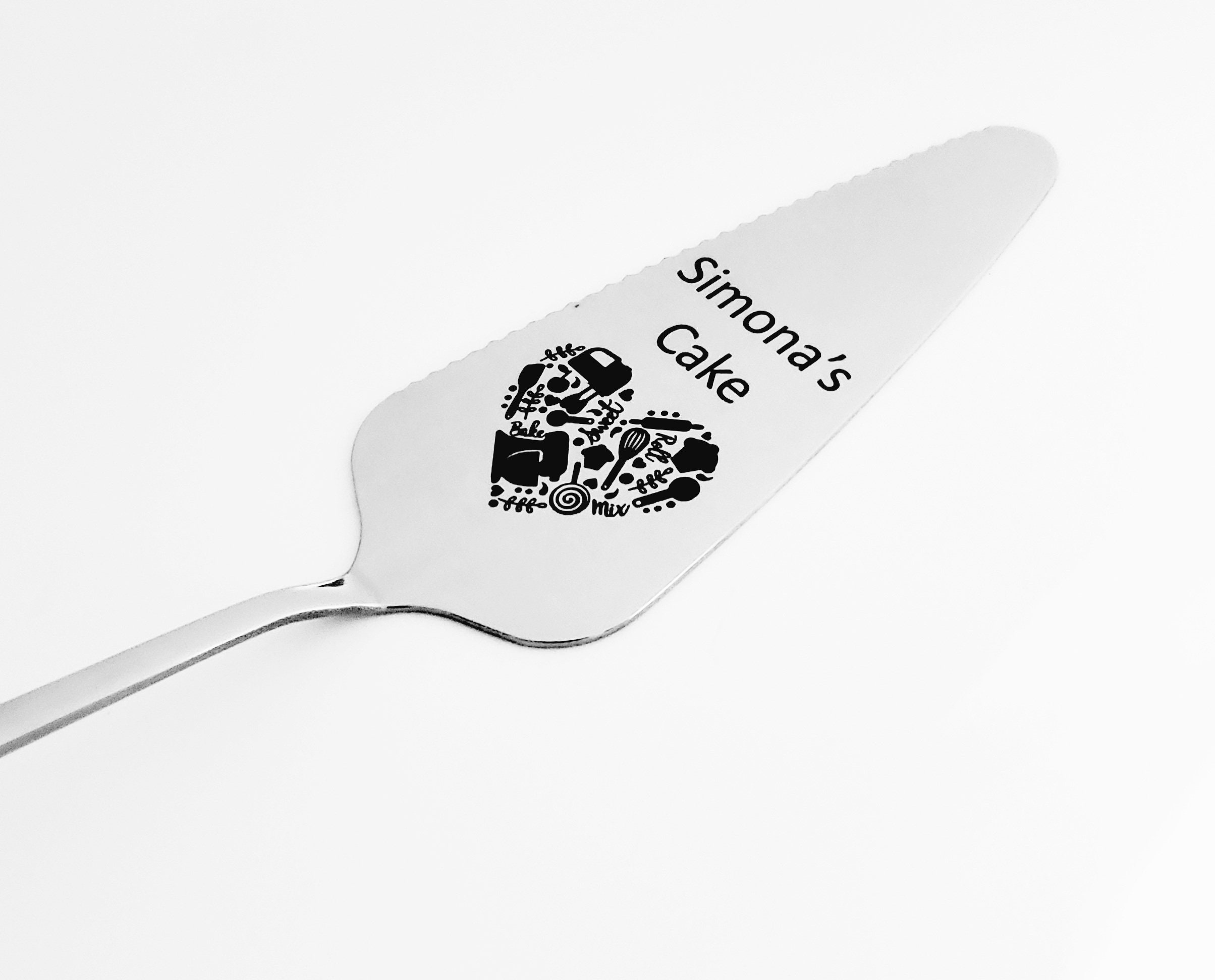 Custom Engraved Baking Heart Spatula Custom Serving Spatula Etsy
