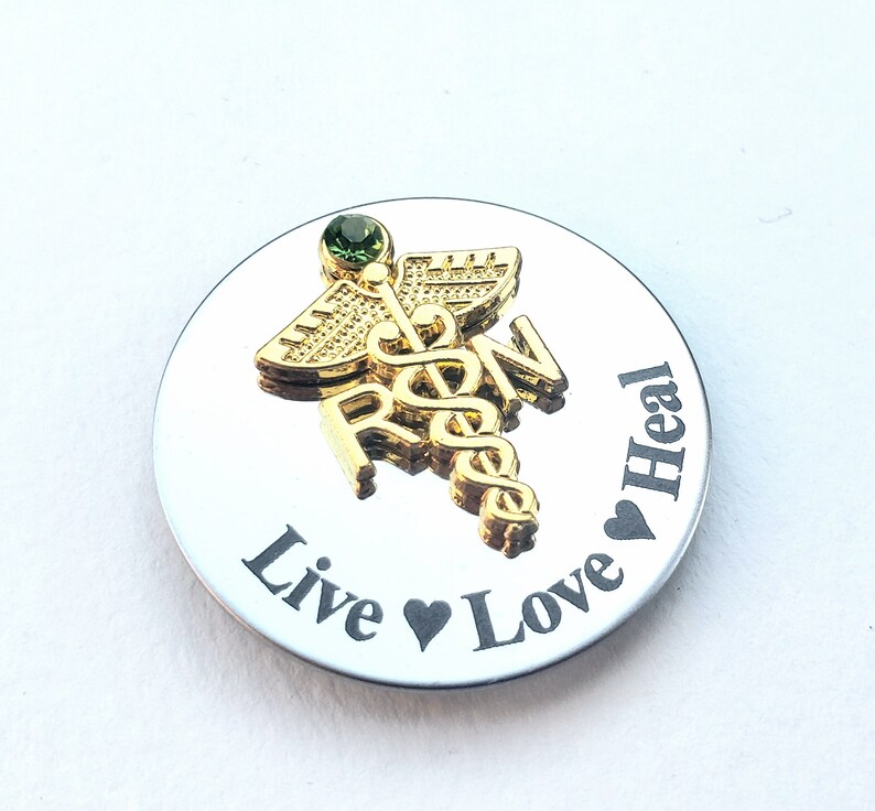 Engraved RN Pin Registered Nurse Pin Gold RN Pin Live Etsy