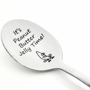 Peanut Butter Jelly Time Spoon - Engraved Spoon - PB&J Spoon - Peanut Butter Spoon - Engraved Peanut Butter Banana Spoon - PBJ Time Spoon