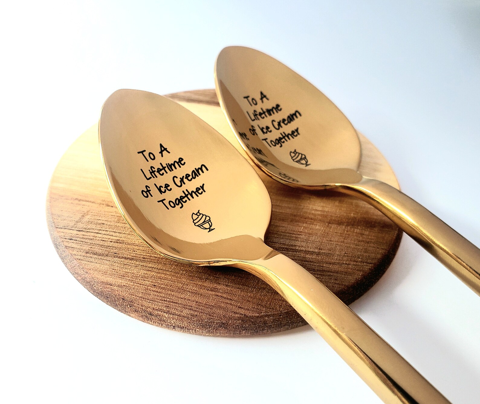 Ice Cream Lovers Gift Choose Rose Gold or Yellow Gold Etsy