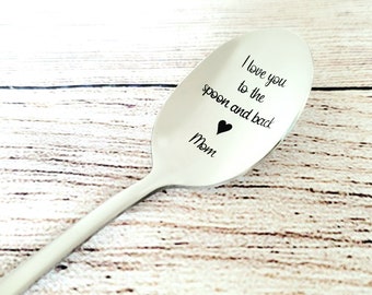 I Love you to the Spoon and Back - Personalized Love you spoon - Custom Spoon for Mom - Personalized Spoon for Mom - Mother's Day Gift