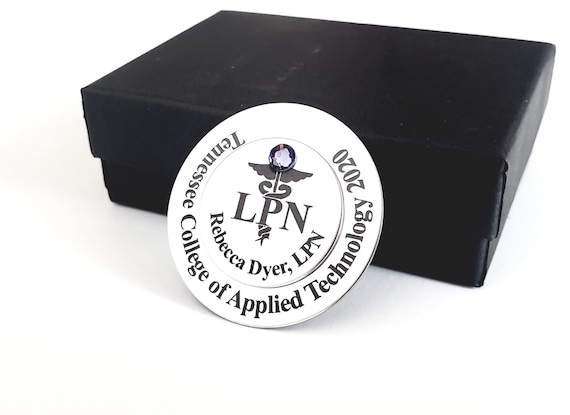 Engraved LPN Pin - Licensed Practical Nurse Pin - Nurse Pinning Ceremony - Pinning Ceremony Gift - Custom LPN Pin - Nurse Pin for Graduation