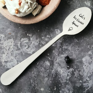 Personalized Ice Cream Spoon - Custom Ice Cream Spoon - Engraved Ice Cream Spoon - Ice Cream Spoon for Mom - Gift for Her - Ice Cream Gift