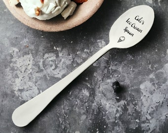 Personalized Ice Cream Spoon - Custom Ice Cream Spoon - Engraved Ice Cream Spoon - Ice Cream Spoon for Mom - Gift for Her - Ice Cream Gift