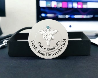 BSN Nurse Graduation Pin - Layered Nurse pins - Nurse Pinning Ceremony - Pinning Ceremony Gift - Engraved BSN Pin - Nurse Pin for Graduation