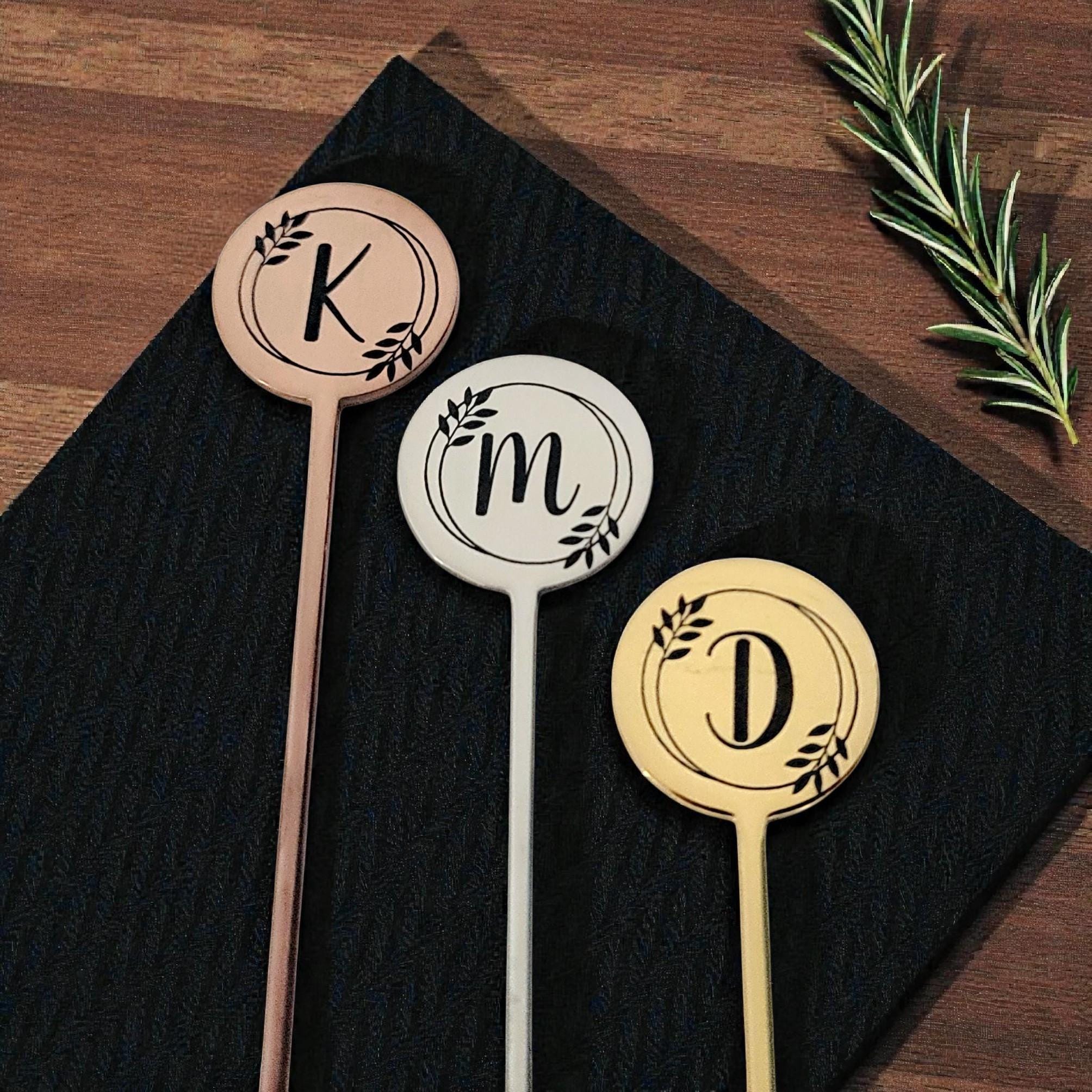 Spoon Writing Personalized Engraved Long Spoon, Custom Monogram Stainless Steel Spoon ...