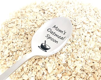 Custom Oatmeal Spoon - Engraved Oatmeal Spoon - Engraved Spoon - Custom Spoon Gift - Custom Spoon for Oatmeal - Oatmeal Spoon for mom