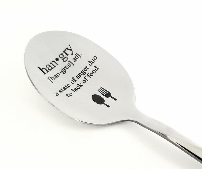 Hangry Spoon Funny Quote Spoon Engraved Hangry Spoon Etsy