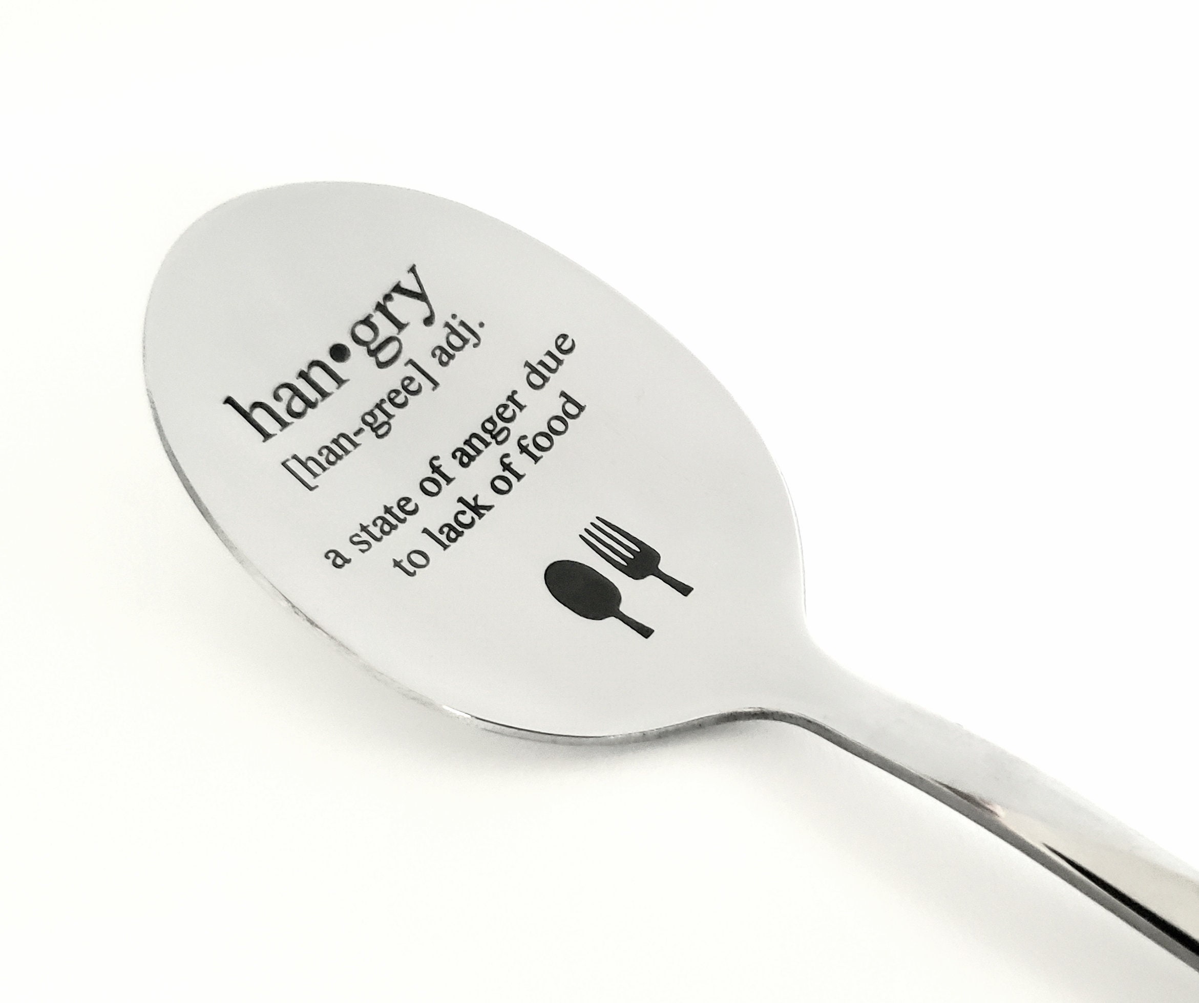 Hangry Spoon Funny Quote Spoon Engraved Hangry Spoon Etsy