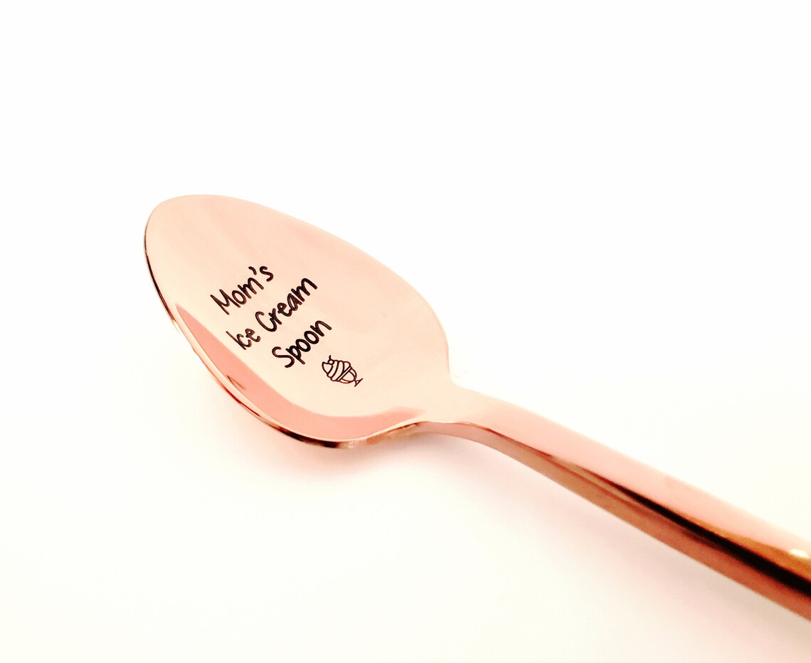 Custom Rose Gold Engraved Spoon Custom Ice Cream Spoon Etsy Italia