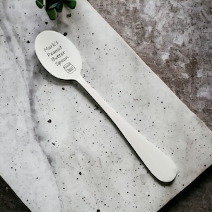 Personalized Peanut Butter Spoon - Engraved Peanut Butter Spoons for Him - Custom PB Spoon - Gift for Dad - Gift for Him - Father Day Gift