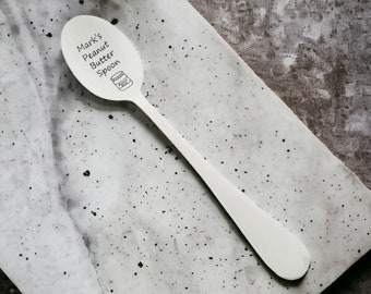 Personalized Peanut Butter Spoon - Engraved Peanut Butter Spoons for Him - Custom PB Spoon - Gift for Dad - Gift for Him - Father Day Gift