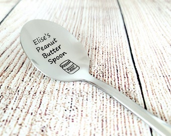 Personalized Peanut Butter Spoon - Engraved Peanut Butter Spoons for Him - Custom PB Spoon - Gift for Dad - Gift for Him - Father Day Gift