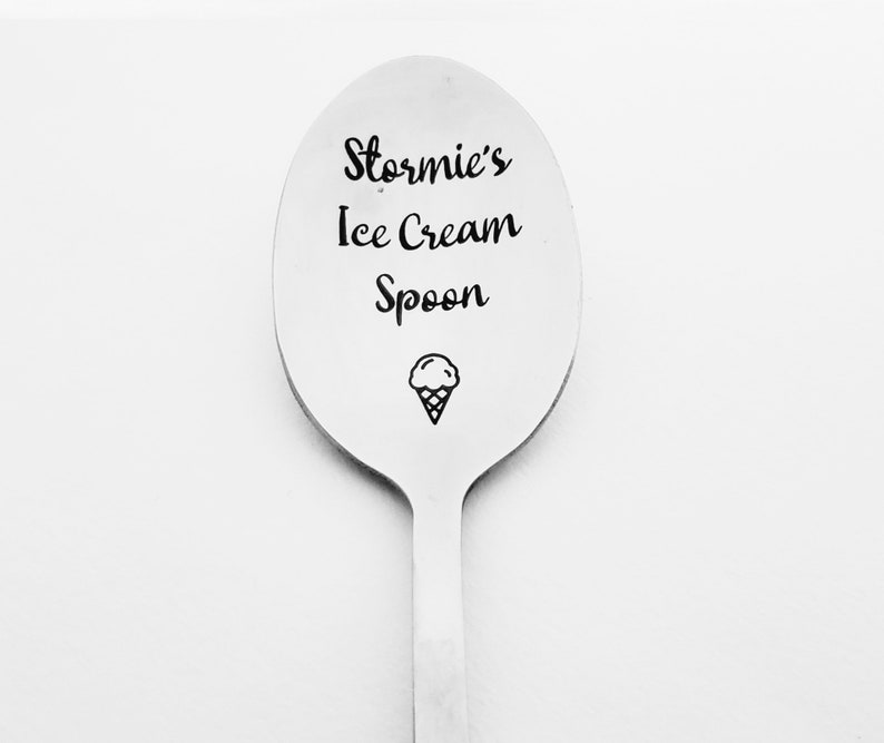 Personalized Ice Cream Spoon Custom Ice Cream Spoon Etsy UK