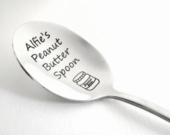 Personalized Peanut Butter Spoon - Engraved Peanut Butter Spoon - Custom Peanut Butter Spoon - Gift for Dad - Peanut Butter Spoon with name