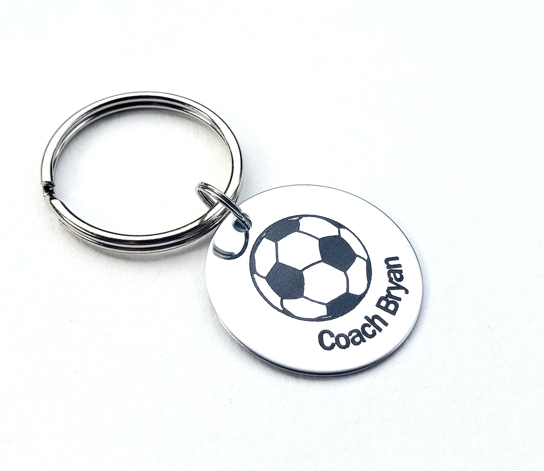 Custom Soccer Coach Keychain Soccer Keychain Personalized Keychain