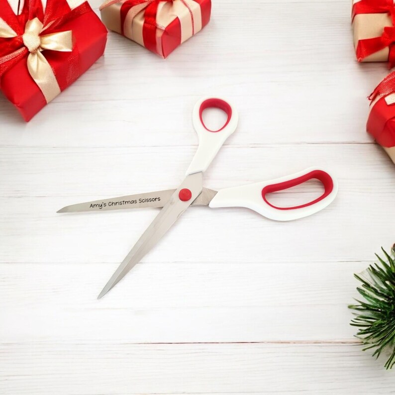 Engraved Holiday Scissors - Personalized Scissors - Christmas Scissors ...
