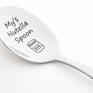 Custom Engraved Spoon - Custom Nutella Spoon - Engraved Spoon - Custom Spoon Gift - Personalized Spoon - Engraved Nutella Spoon