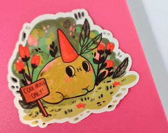 Cool Frog Vinyl Sticker, Waterproof Sticker, Realistic Frog Sticker, Cute Frog Sticker, Gift for Frog Lover, Affirmation Sticker