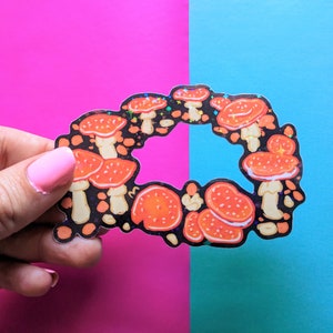 Fairy Ring Holographic Sparkle Sticker | Waterproof Option | Cute Mushroom Sticker, Cottagecore Sticker, Fairycore Sticker, Cute Stickers