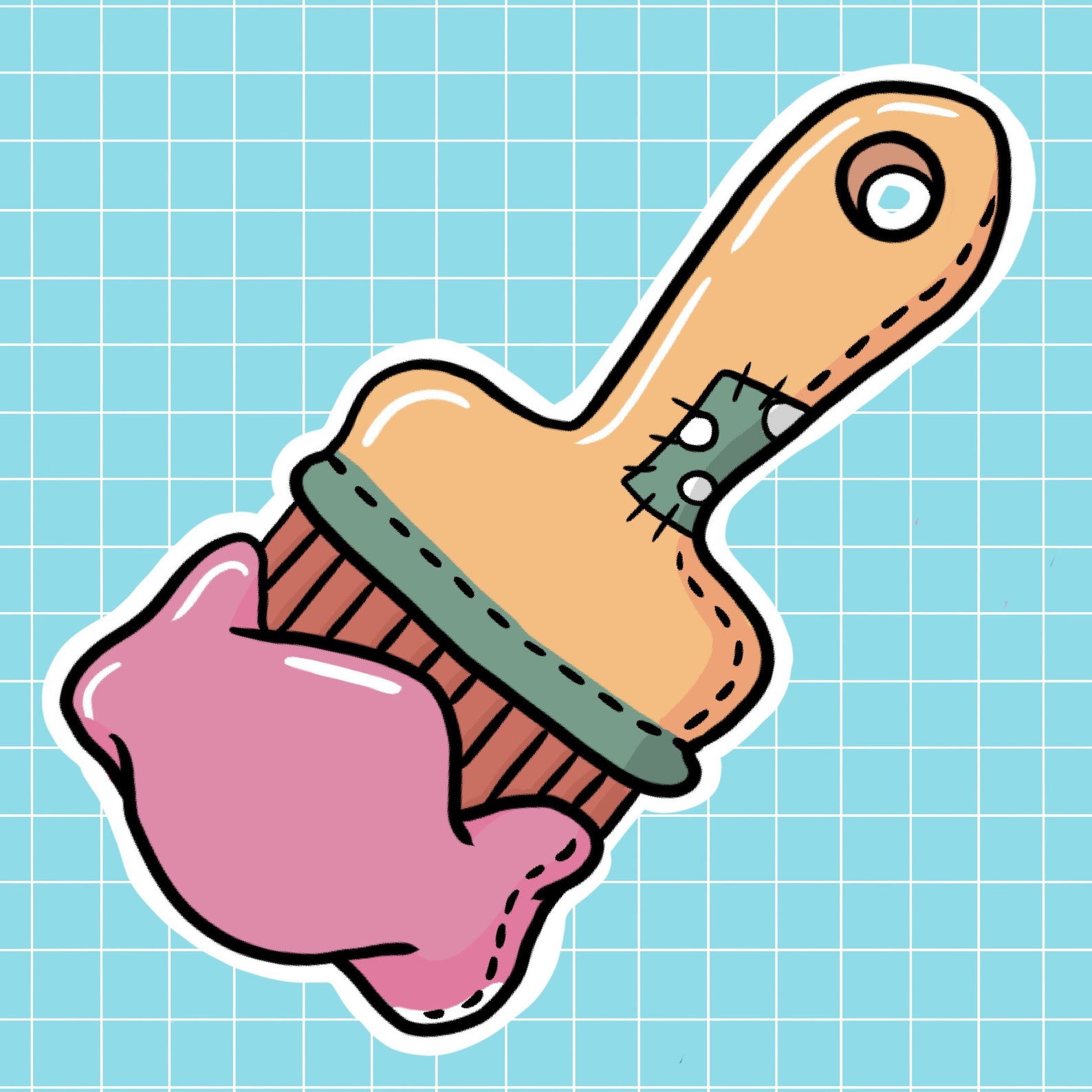 AUTOCOLLANT EN VINYLE NEOPETS Neopets Plushie Paint Brush Etsy