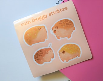 Desert Rain Frogs Sticker Sheet, Waterproof Option, Cute Frog Stickers for Laptop, Frog Planner Stickers, Realistic Frog Stickers, Frog Gift