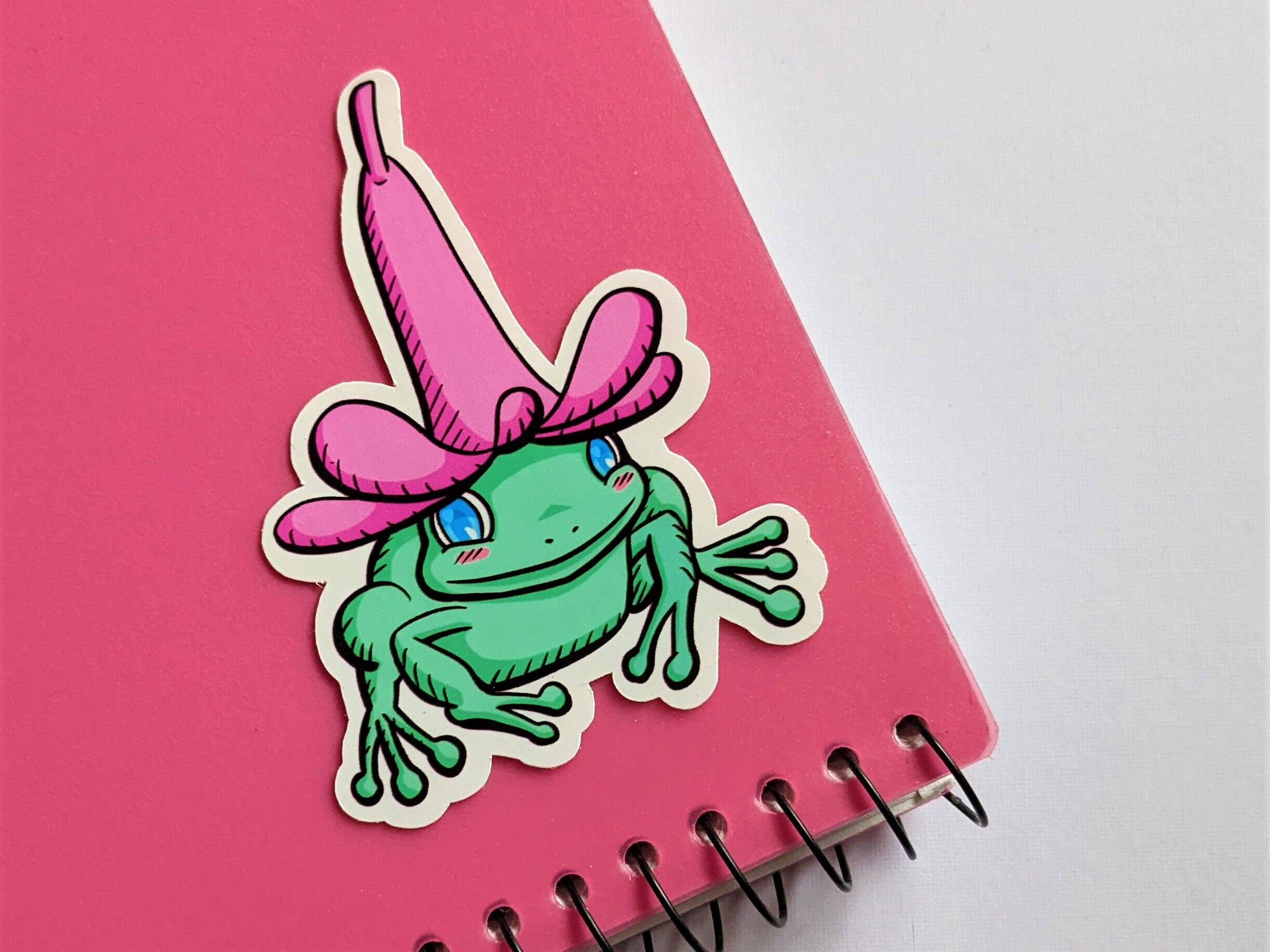 Funny Frog in Hat Vinyl Sticker | Waterproof Sticker, Cute Frog Sticker ...