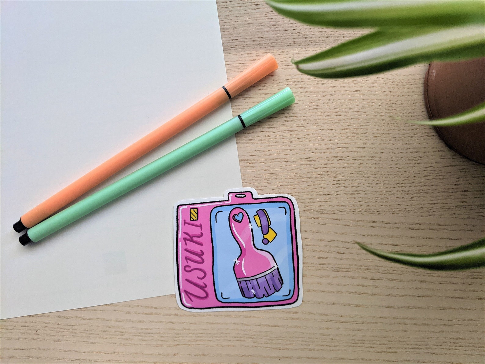 Neopets Usuki Paint Brush Vinyl Sticker Waterproof Option Etsy UK