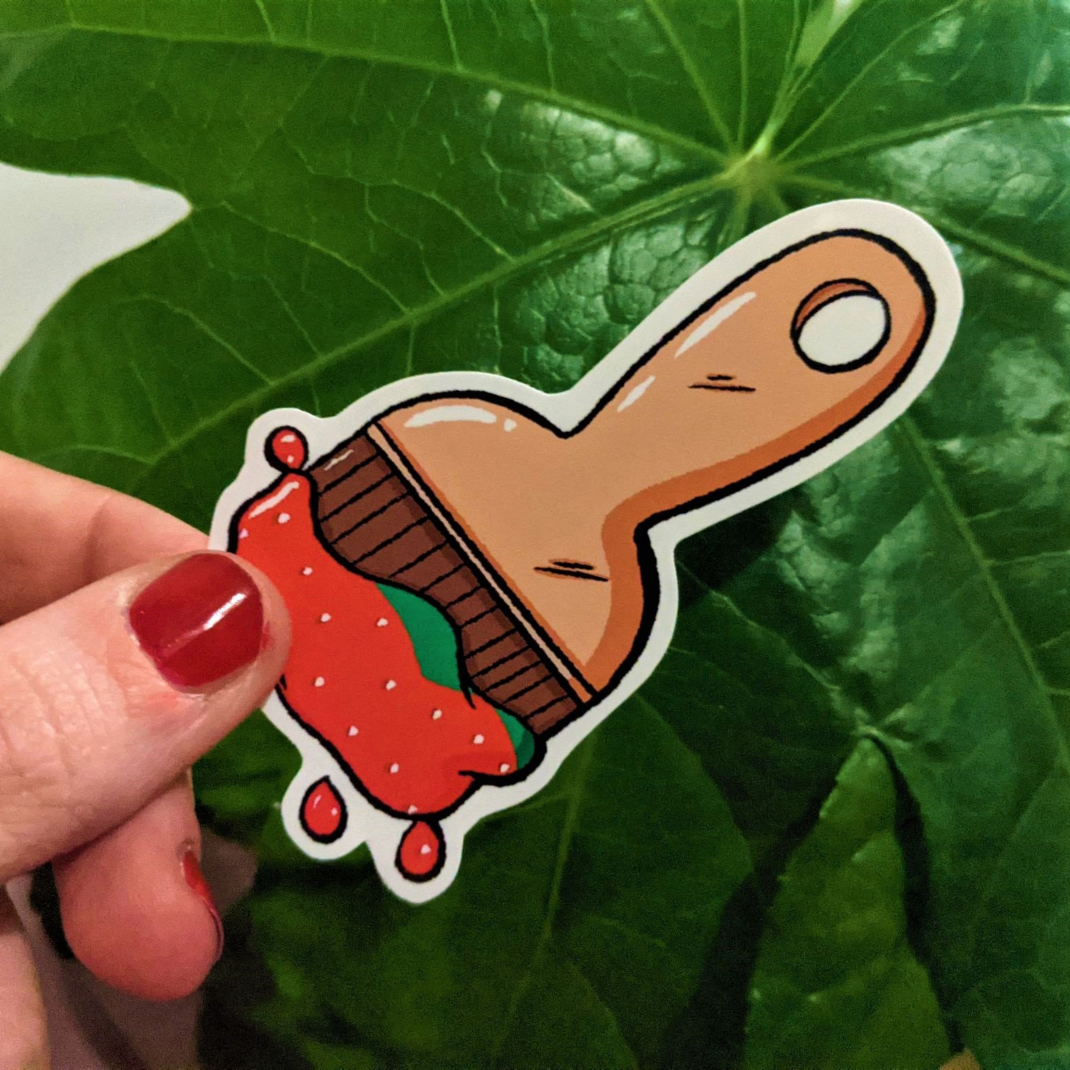 NEOPETS VINYL STICKER Neopets Strawberry Paint Brush Etsy