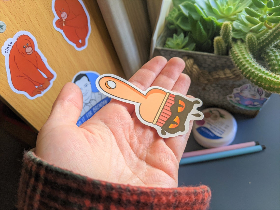 Neopets Halloween Paint Brush Vinyl Sticker Waterproof Etsy