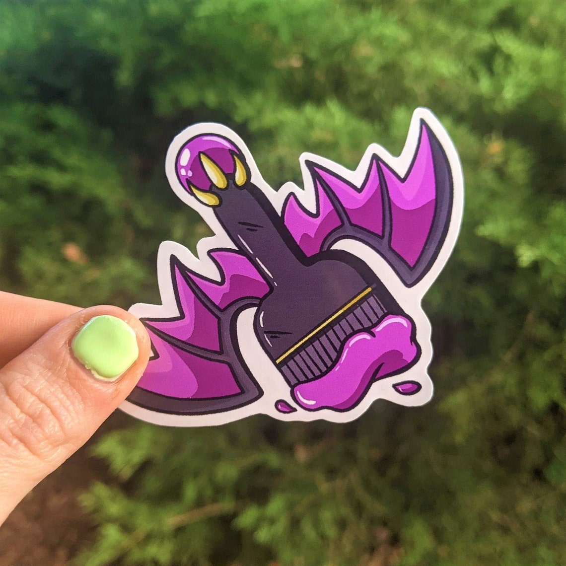 NEOPETS VINYL STICKER Neopets Darigan Paint Brush Neopets Etsy