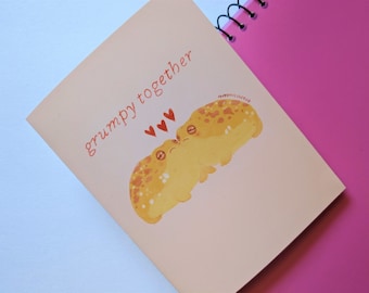 Desert Rain Frog Valentine's Day Card | 'Grumpy Together' | Frog Greeting Card, Valentine's Day Card, Cute Frog Gift, Anniversary Card