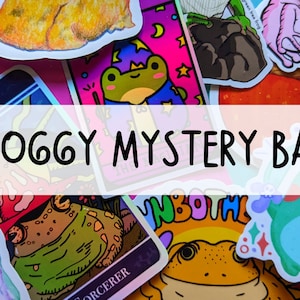 Frog Mystery Bag, Mystery Sticker Pack, Sticker Grab Bag, Frog Stickers, Frog Art Prints, Random Sticker Pack, Frog Sticker Bundle