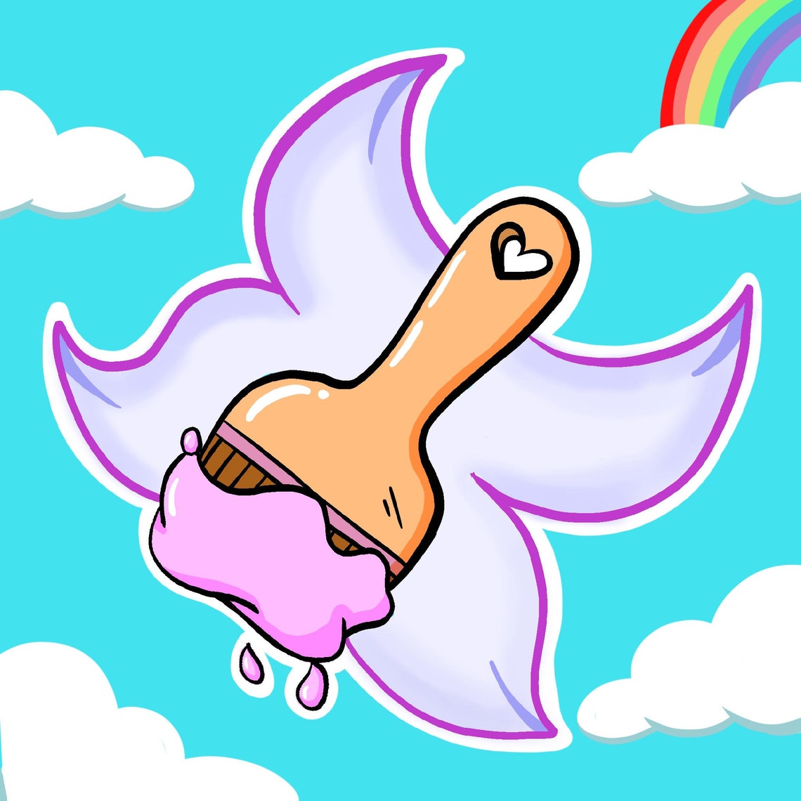 NEOPETS PRINT Faerie Paint Brush Cute Art Print Etsy