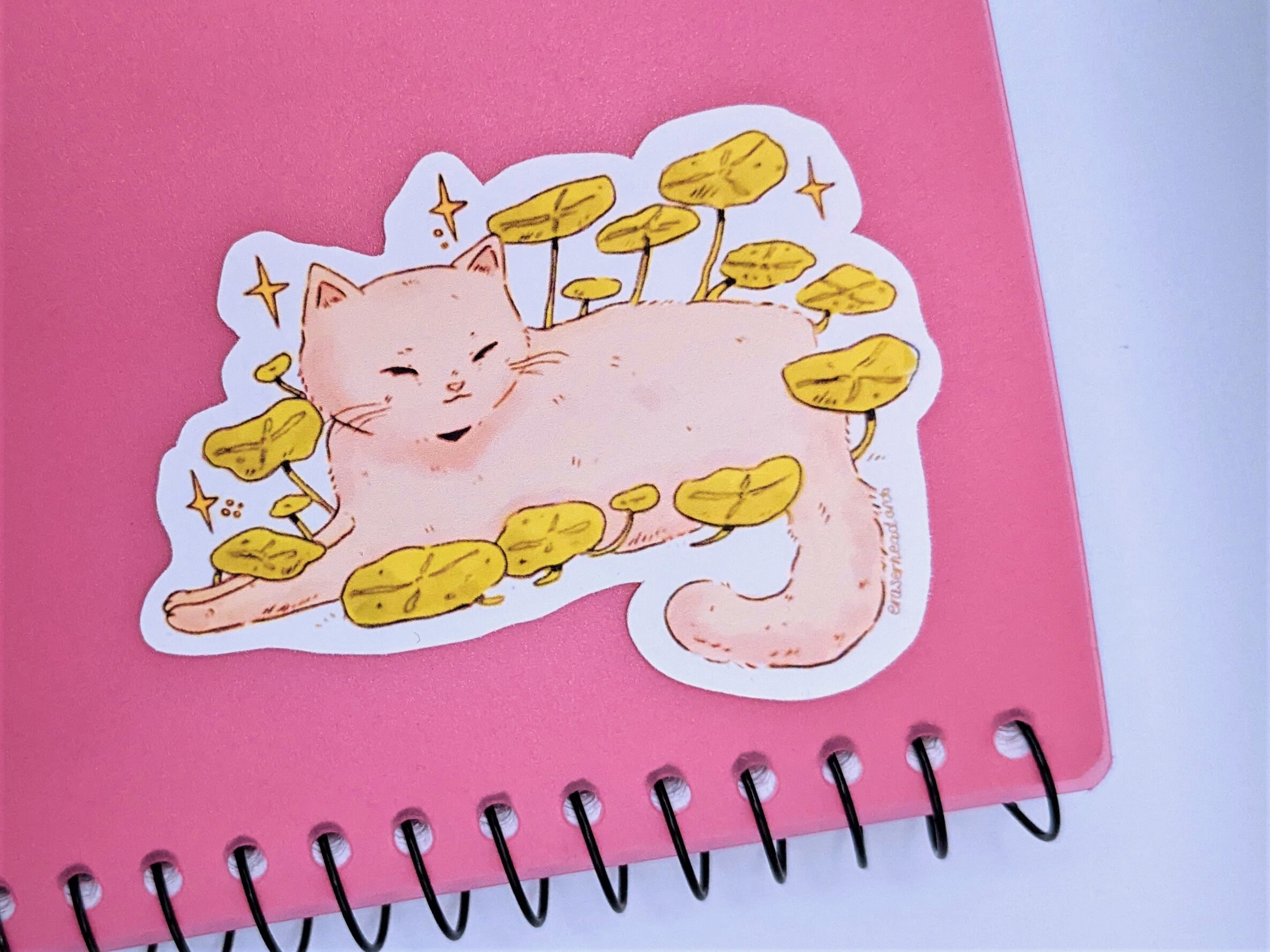 Cute Cat Vinyl Sticker, Cat Sticker, Waterproof Sticker, Laptop Sticker ...