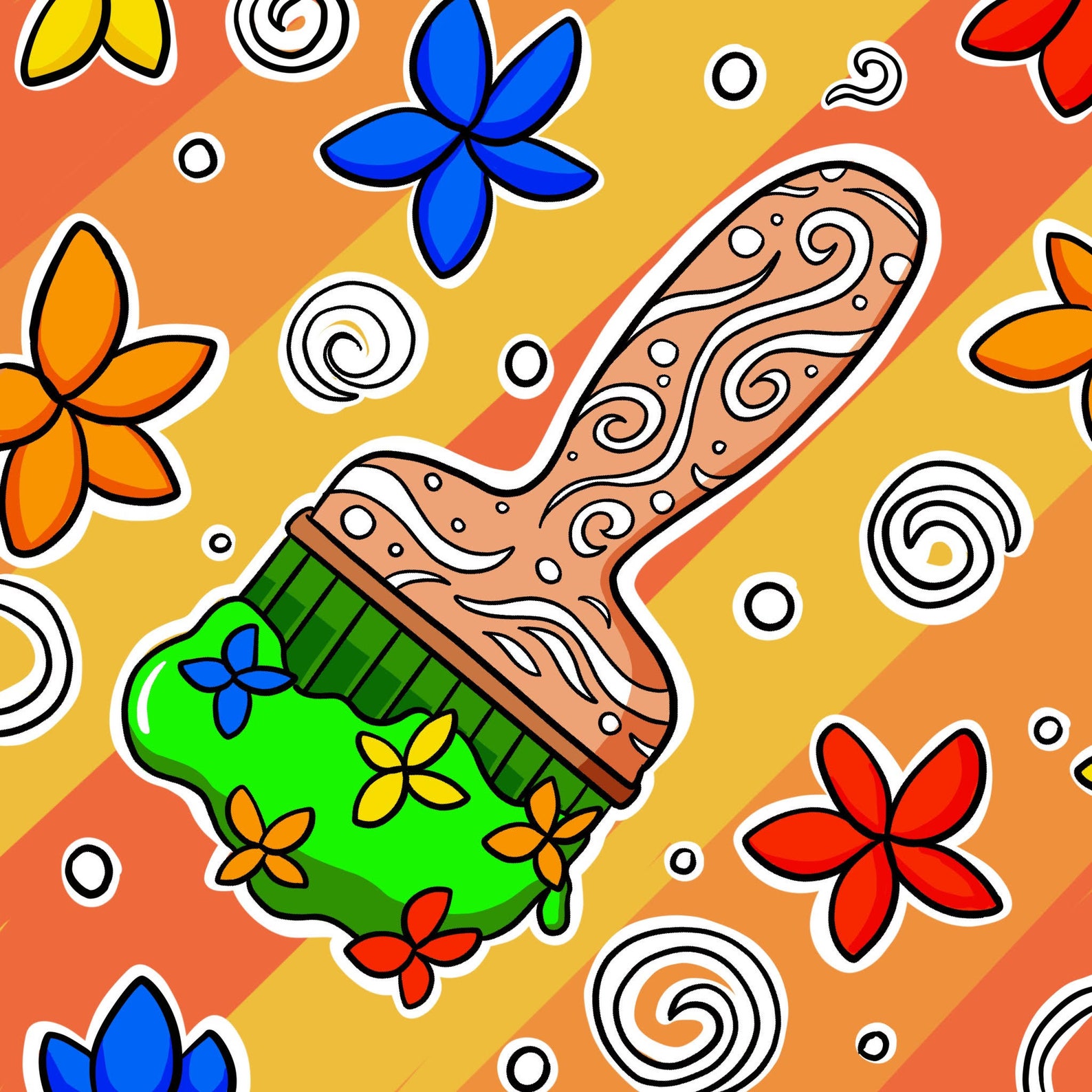 NEOPETS PRINT Mystery Island Paint Brush Cute Art Print Etsy