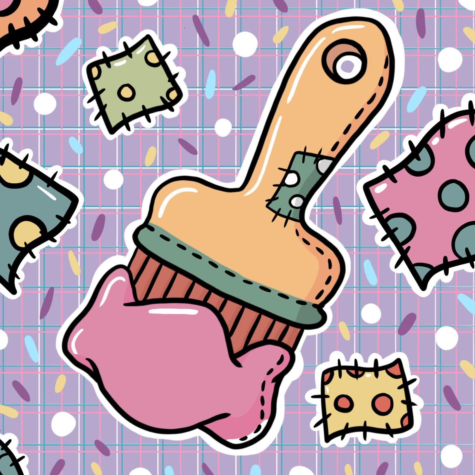 NEOPETS PRINT Plushie Paint Brush Cute Art Print Etsy