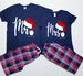 Mr And Mrs Christmas Santa Hat Pyjamas,Personalised Couples Christmas Matching Pyjamas Set,His And Hers Matching Christmas Pyjamas 
