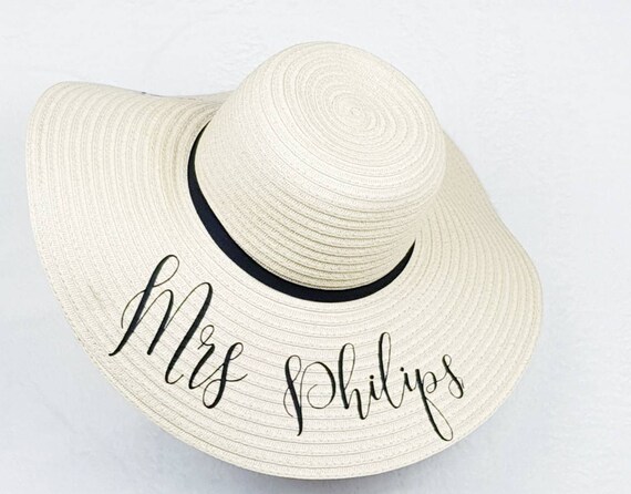 personalised beach hat
